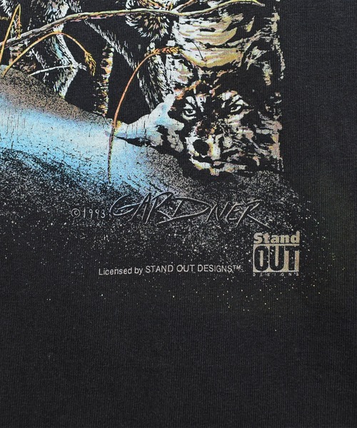 LABORATORY R(ラボラトリーアール)の「【USED】90’s STAND OUT “Wolf” アニマル Tシャツ USA製(Tシャツ/カットソー・メンズ・ブラック・X-LARGE)」の4枚目の写真