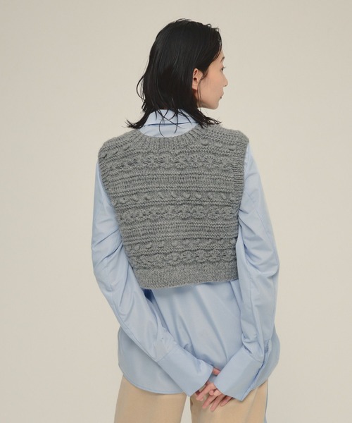 シーエフシーエル LATTICE VESTノースリーブニット ベスト 1 B.S. KNIT VEST/ブラックシープ ニットベスト | Schott（ショット