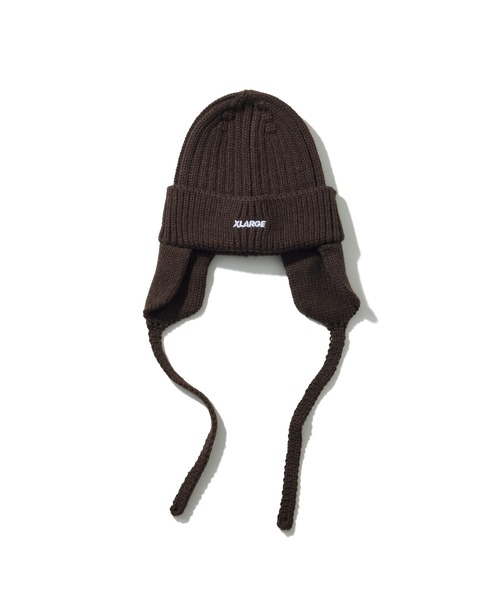 XLARGE（エクストララージ）の「EARFLAP KNIT CAP（ニットキャップ/ビーニー・メンズ・ネイビー/ブラウン/ブラック・ONE SIZE）」の3枚目の写真