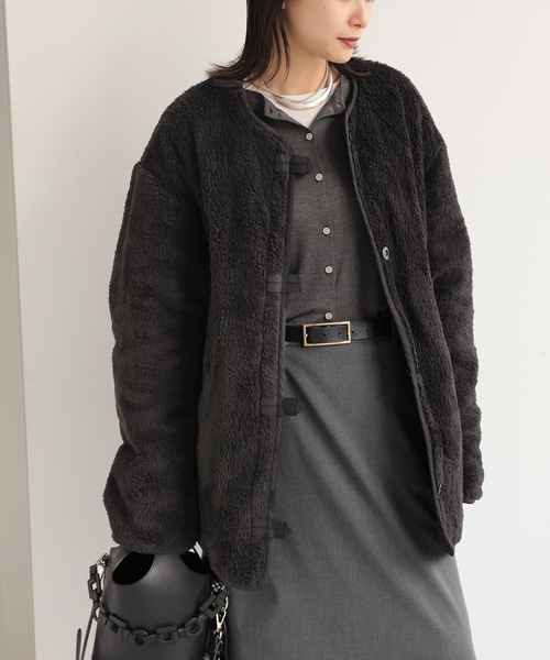 ARMY TWILL（アーミーツイル）の「別注【ARMY TWILL/アーミーツイル】Cotton Nylon Reversible（ブルゾン・レディース・ブラック/ベージュ・FREE）」の4枚目の写真