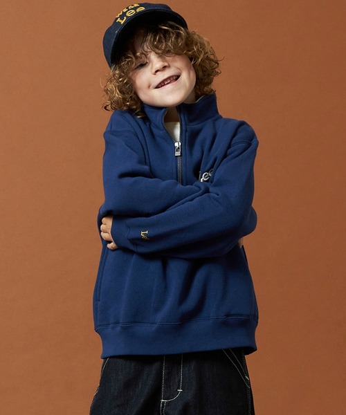 Lee（リー）の「Lee/リー【110-150cm】キッズ ハーフジップスウェット 裏起毛（スウェット・キッズ・オフホワイト/レッド/ネイビー・120/130/140/150/110）」の6枚目の写真