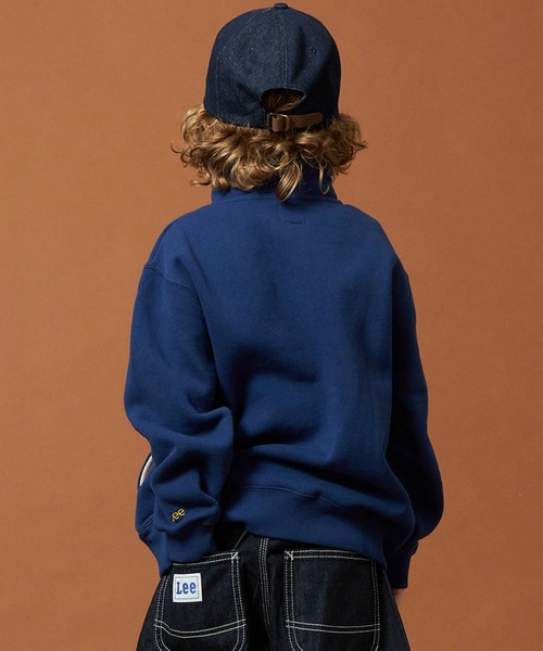 Lee（リー）の「Lee/リー【110-150cm】キッズ ハーフジップスウェット 裏起毛（スウェット・キッズ・オフホワイト/レッド/ネイビー・120/130/140/150/110）」の8枚目の写真