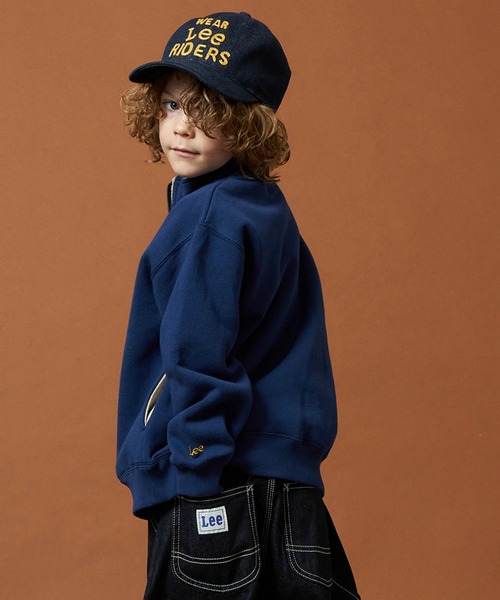 Lee（リー）の「Lee/リー【110-150cm】キッズ ハーフジップスウェット 裏起毛（スウェット・キッズ・オフホワイト/レッド/ネイビー・120/130/140/150/110）」の9枚目の写真