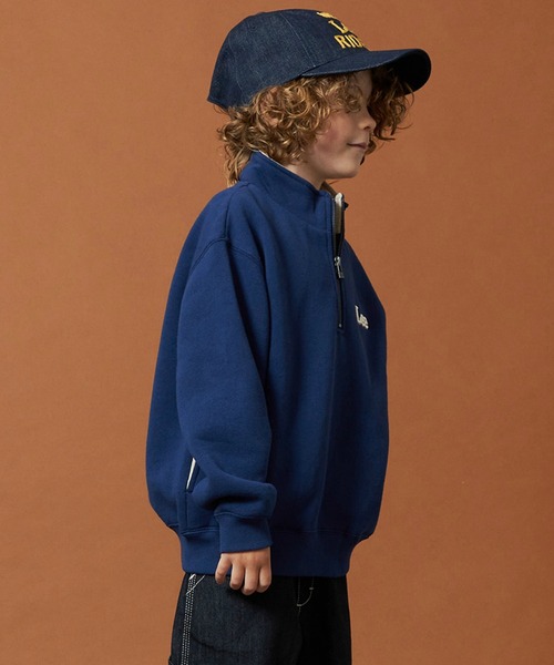 Lee（リー）の「Lee/リー【110-150cm】キッズ ハーフジップスウェット 裏起毛（スウェット・キッズ・オフホワイト/レッド/ネイビー・120/130/140/150/110）」の10枚目の写真