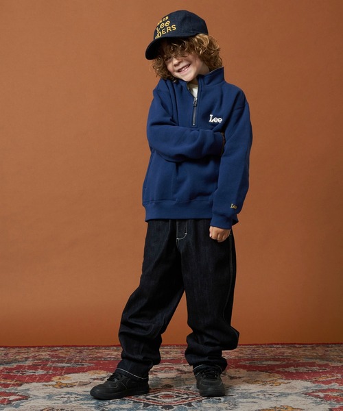 Lee（リー）の「Lee/リー【110-150cm】キッズ ハーフジップスウェット 裏起毛（スウェット・キッズ・オフホワイト/レッド/ネイビー・120/130/140/150/110）」の12枚目の写真