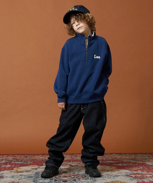 Lee（リー）の「Lee/リー【110-150cm】キッズ ハーフジップスウェット 裏起毛（スウェット・キッズ・オフホワイト/レッド/ネイビー・120/130/140/150/110）」の13枚目の写真