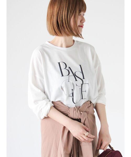 Lugnoncure（ルノンキュール）の「プリントアソートロングTシャツ（Tシャツ/カットソー・レディース・オフホワイト/シルバー/チャコールグレー/グレー・F）」の4枚目の写真