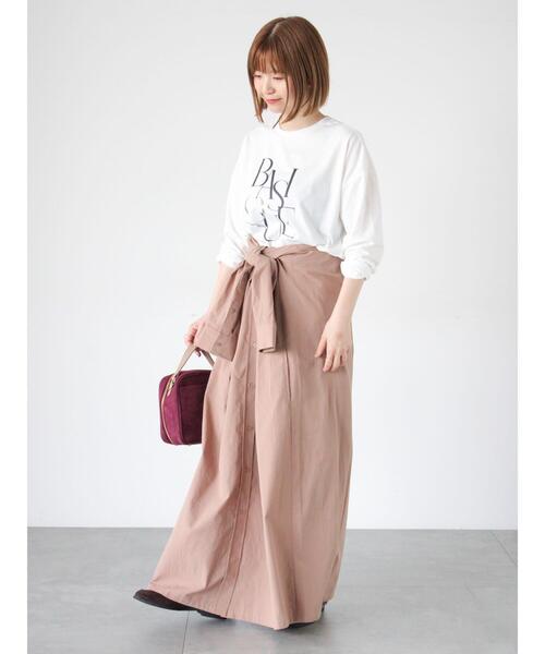 Lugnoncure（ルノンキュール）の「プリントアソートロングTシャツ（Tシャツ/カットソー・レディース・オフホワイト/シルバー/チャコールグレー/グレー・F）」の17枚目の写真