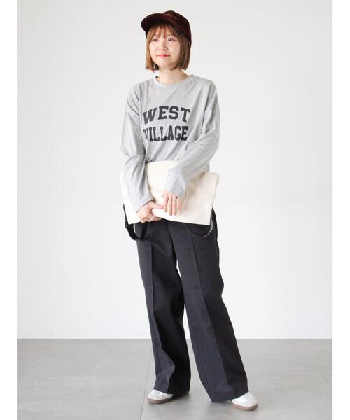 Lugnoncure（ルノンキュール）の「プリントアソートロングTシャツ（Tシャツ/カットソー・レディース・オフホワイト/シルバー/チャコールグレー/グレー・F）」の19枚目の写真