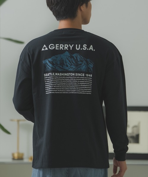 GERRY(ジェリー)の「【GERRY】別注 プリント 長袖Tシャツ(Tシャツ/カットソー・メンズ・ブルー/カーキ系/カーキ系1/カーキ系2/カーキ系3/ブルー系/ブルー系1/ブルー系2/ブルー系3/ホワイト系/ホワイト系1/ホワイト系2/ホワイト系3/ブラック系/ブラック系1/ブラック系2/ブラック系3/ライトグレー系/ライトグレー系1/ライトグレー系2/ライトグレー系3/ブラック/ライトグレー/ホワイト/カーキ・SMALL/MEDIUM/LARGE/X-LARGE)」の8枚目の写真