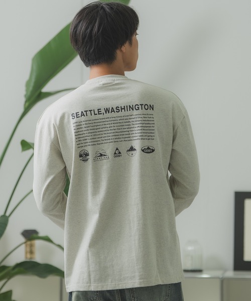 GERRY(ジェリー)の「【GERRY】別注 プリント 長袖Tシャツ(Tシャツ/カットソー・メンズ・ブルー/カーキ系/カーキ系1/カーキ系2/カーキ系3/ブルー系/ブルー系1/ブルー系2/ブルー系3/ホワイト系/ホワイト系1/ホワイト系2/ホワイト系3/ブラック系/ブラック系1/ブラック系2/ブラック系3/ライトグレー系/ライトグレー系1/ライトグレー系2/ライトグレー系3/ブラック/ライトグレー/ホワイト/カーキ・SMALL/MEDIUM/LARGE/X-LARGE)」の12枚目の写真