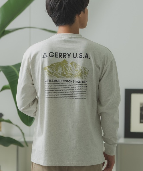 GERRY(ジェリー)の「【GERRY】別注 プリント 長袖Tシャツ(Tシャツ/カットソー・メンズ・ブルー/カーキ系/カーキ系1/カーキ系2/カーキ系3/ブルー系/ブルー系1/ブルー系2/ブルー系3/ホワイト系/ホワイト系1/ホワイト系2/ホワイト系3/ブラック系/ブラック系1/ブラック系2/ブラック系3/ライトグレー系/ライトグレー系1/ライトグレー系2/ライトグレー系3/ブラック/ライトグレー/ホワイト/カーキ・SMALL/MEDIUM/LARGE/X-LARGE)」の13枚目の写真
