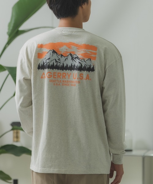GERRY(ジェリー)の「【GERRY】別注 プリント 長袖Tシャツ(Tシャツ/カットソー・メンズ・ブルー/カーキ系/カーキ系1/カーキ系2/カーキ系3/ブルー系/ブルー系1/ブルー系2/ブルー系3/ホワイト系/ホワイト系1/ホワイト系2/ホワイト系3/ブラック系/ブラック系1/ブラック系2/ブラック系3/ライトグレー系/ライトグレー系1/ライトグレー系2/ライトグレー系3/ブラック/ライトグレー/ホワイト/カーキ・SMALL/MEDIUM/LARGE/X-LARGE)」の14枚目の写真