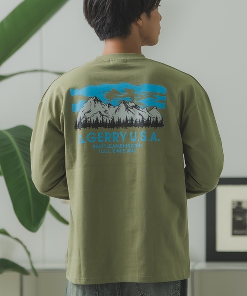 GERRY(ジェリー)の「【GERRY】別注 プリント 長袖Tシャツ(Tシャツ/カットソー・メンズ・ブルー/カーキ系/カーキ系1/カーキ系2/カーキ系3/ブルー系/ブルー系1/ブルー系2/ブルー系3/ホワイト系/ホワイト系1/ホワイト系2/ホワイト系3/ブラック系/ブラック系1/ブラック系2/ブラック系3/ライトグレー系/ライトグレー系1/ライトグレー系2/ライトグレー系3/ブラック/ライトグレー/ホワイト/カーキ・SMALL/MEDIUM/LARGE/X-LARGE)」の19枚目の写真