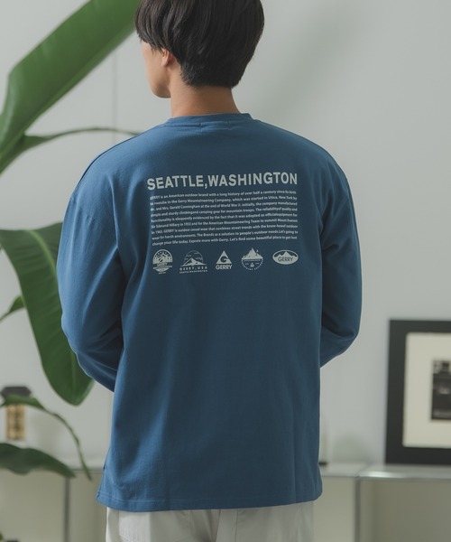 GERRY(ジェリー)の「【GERRY】別注 プリント 長袖Tシャツ(Tシャツ/カットソー・メンズ・ブルー/カーキ系/カーキ系1/カーキ系2/カーキ系3/ブルー系/ブルー系1/ブルー系2/ブルー系3/ホワイト系/ホワイト系1/ホワイト系2/ホワイト系3/ブラック系/ブラック系1/ブラック系2/ブラック系3/ライトグレー系/ライトグレー系1/ライトグレー系2/ライトグレー系3/ブラック/ライトグレー/ホワイト/カーキ・SMALL/MEDIUM/LARGE/X-LARGE)」の22枚目の写真