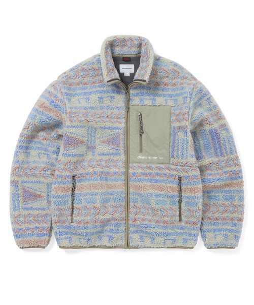 thisisneverthat（ディスイズネバーザット）の「SP Sherpa Fleece Jacket（ブルゾン・メンズ・ネイビー/オリーブ/ストーン・L/M/S/XL/XS）」の2枚目の写真