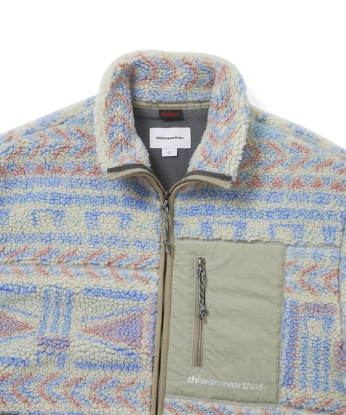 thisisneverthat（ディスイズネバーザット）の「SP Sherpa Fleece Jacket（ブルゾン・メンズ・ネイビー/オリーブ/ストーン・L/M/S/XL/XS）」の4枚目の写真