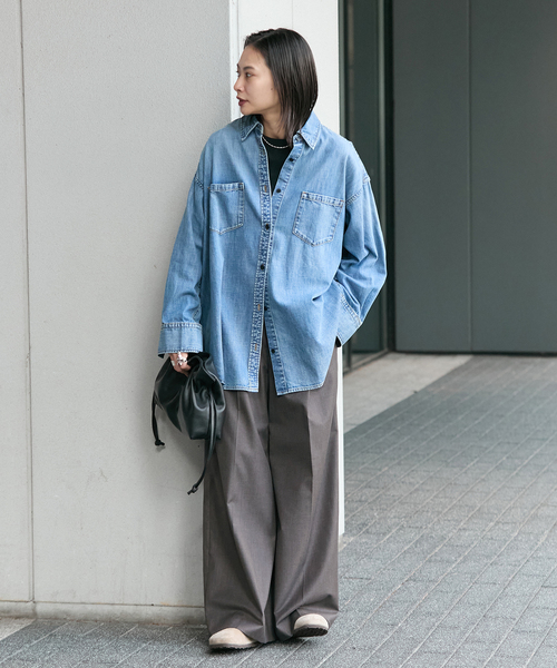 JOURNAL STANDARD(ジャーナルスタンダード)の「ソモウライクツイルイージースラックス(その他パンツ・レディース・ブラウン/チャコールグレー/ネイビー・38/36)」の22枚目の写真