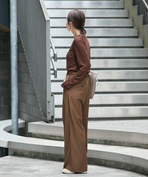 JOURNAL STANDARD(ジャーナルスタンダード)の「ソモウライクツイルイージースラックス(その他パンツ・レディース・ブラウン/チャコールグレー/ネイビー・38/36)」の5枚目の写真