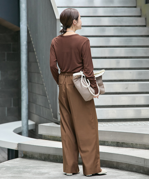 JOURNAL STANDARD(ジャーナルスタンダード)の「ソモウライクツイルイージースラックス(その他パンツ・レディース・ブラウン/チャコールグレー/ネイビー・38/36)」の4枚目の写真