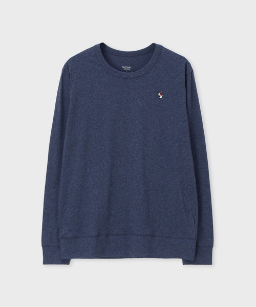 新品タグ付き【ポールスミス】ラビットモチーフ刺繍 ロングスリーブ 紺 LL Crystal Rabbit” ロングスリーブTシャツ【853236 7111】（Tシャツ