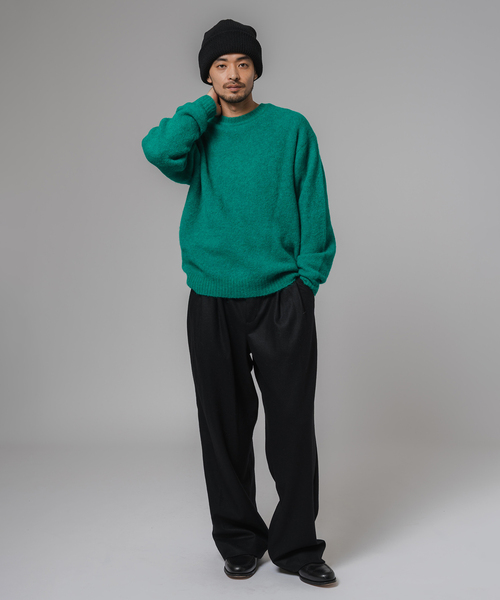 EDIFICE（エディフィス）の「KIJIMA TAKAYUKI (キジマ タカユキ) 別注  LONG BEANIE（ニットキャップ/ビーニー・メンズ・ダークグリーン/ブラック/ベージュ/オレンジ・FREE）」の10枚目の写真