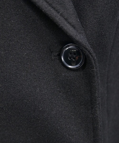 CLEAR BASIC（クリアベーシック）の「フェイクウールウエストシェイプチェスターロングコート[大人 フェミニン 上品]≪AW新作≫（その他アウター・レディース・チャコールグレー/ブラック・F）」の5枚目の写真
