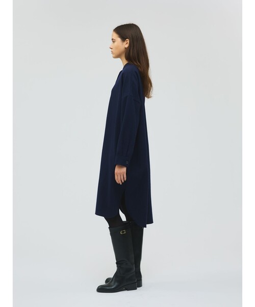 セール】mizuiro ind スタンドカラーシャツワンピース（ワンピース