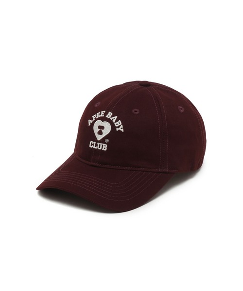 A BATHING APE(アベイシングエイプ)の「EMBROIDERY LOGO BASEBALL CAP #1(キャップ・レディース・バーガンディー/ベージュ/ブラック/アイボリー・FREE)」の4枚目の写真