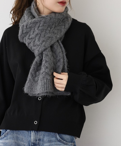 セール】ジグザグ編みニットマフラー（マフラー）｜FUNALIVE（ファン