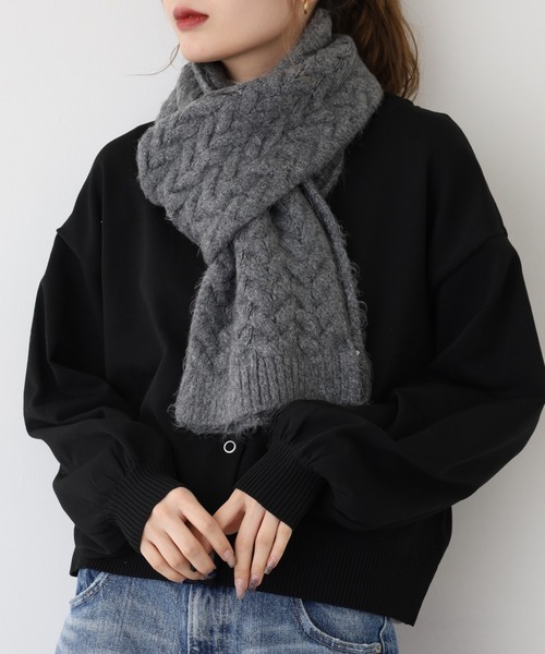 セール】ジグザグ編みニットマフラー（マフラー）｜FUNALIVE（ファン