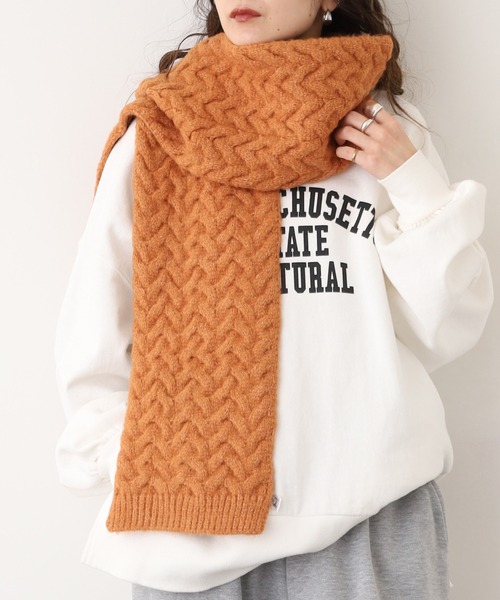 セール】ジグザグ編みニットマフラー（マフラー）｜FUNALIVE（ファン