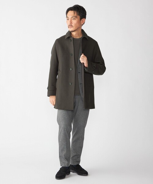 SHIPS: SUPER 140's メルトン カーコート（ステンカラーコート