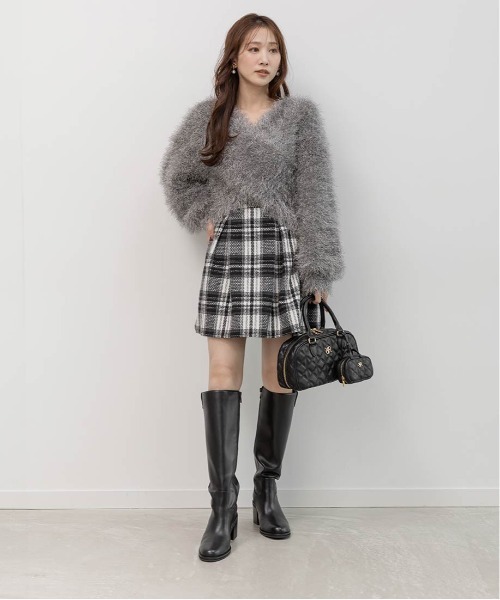 ラメシャギーカシュクールニット（ニット/セーター）｜RANDA（ランダ