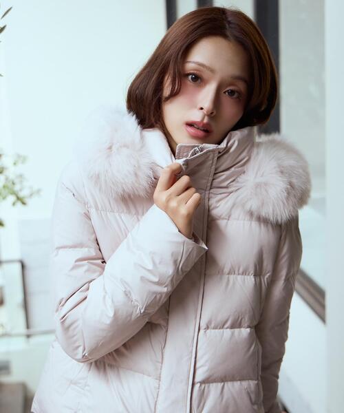 FOXファー付きプレミアムショートダウン（ダウンジャケット/コート