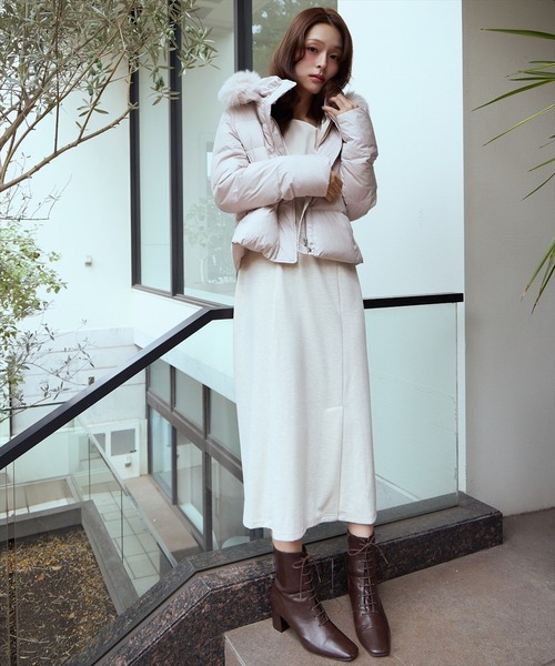 FOXファー付きプレミアムショートダウン（ダウンジャケット/コート