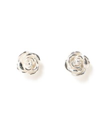 シルバー ローズ ピアス