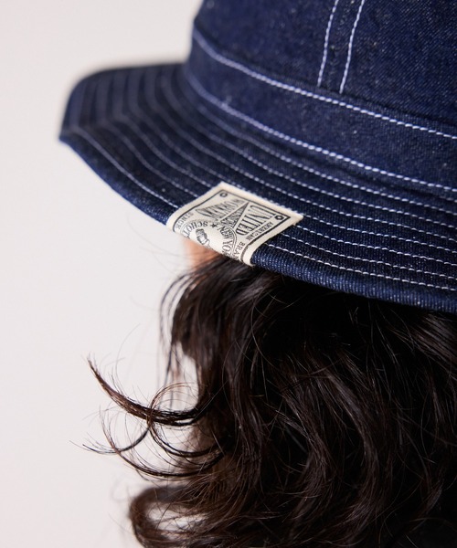 schott（ショット）の「Schott/ショット DENIM METORO HAT ブランドラベル コットンハット（ハット・メンズ・ブルー/ネイビー・58cm）」の13枚目の写真