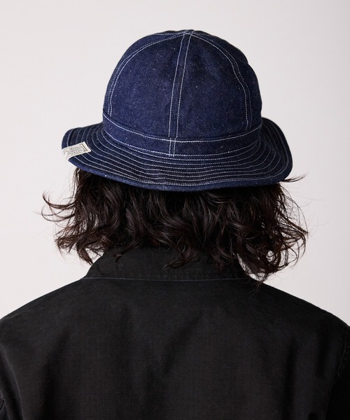 schott（ショット）の「Schott/ショット DENIM METORO HAT ブランドラベル コットンハット（ハット・メンズ・ブルー/ネイビー・58cm）」の12枚目の写真