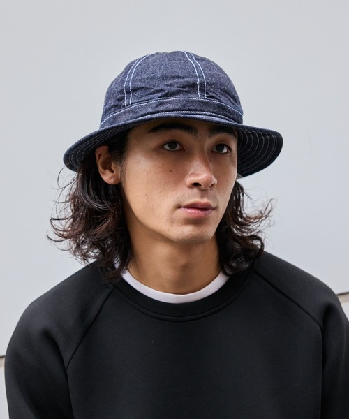 schott（ショット）の「Schott/ショット DENIM METORO HAT ブランドラベル コットンハット（ハット・メンズ・ブルー/ネイビー・58cm）」の16枚目の写真