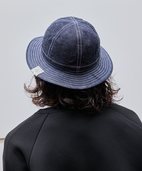 schott（ショット）の「Schott/ショット DENIM METORO HAT ブランドラベル コットンハット（ハット・メンズ・ブルー/ネイビー・58cm）」の22枚目の写真