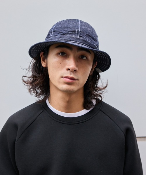 schott（ショット）の「Schott/ショット DENIM METORO HAT ブランドラベル コットンハット（ハット・メンズ・ブルー/ネイビー・58cm）」の14枚目の写真