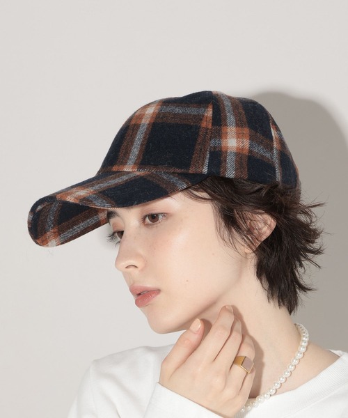 GEORGE'S（ジョージズ）の「チェックCAP（キャップ・レディース・ネイビー/グレー・FREE）」の2枚目の写真