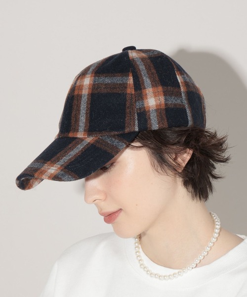 GEORGE'S（ジョージズ）の「チェックCAP（キャップ・レディース・ネイビー/グレー・FREE）」の6枚目の写真