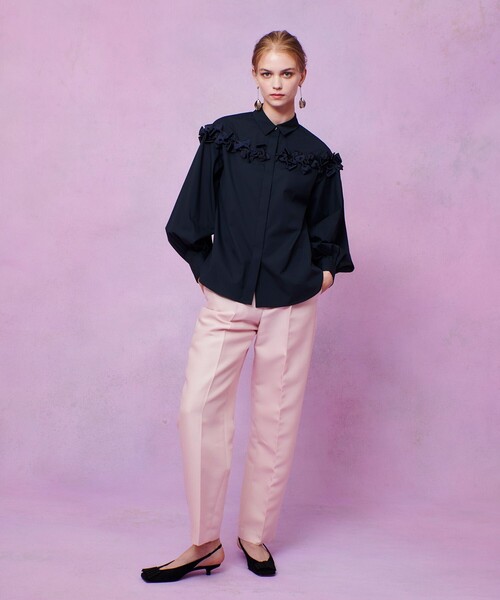 LOULOU WILLOUGHBY（ルルウィルビー）の「【LOULOU WILLOUGHBY】メニーリボンパフスリーブシャツ（シャツ/ブラウス・レディース・オフホワイト/ネイビー・2）」の14枚目の写真