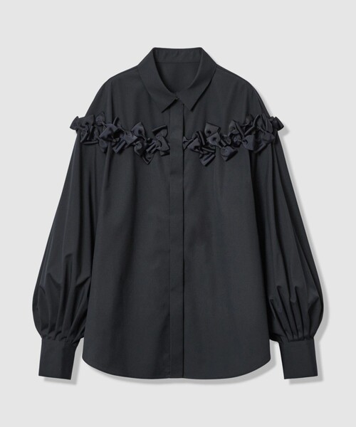 LOULOU WILLOUGHBY（ルルウィルビー）の「【LOULOU WILLOUGHBY】メニーリボンパフスリーブシャツ（シャツ/ブラウス・レディース・オフホワイト/ネイビー・2）」の15枚目の写真