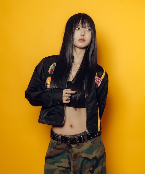 Subciety(サブサエティ)の「【WOMEN】Racing jkt(ナイロンジャケット・レディース・ブラック/オフホワイト・FREE)」の11枚目の写真