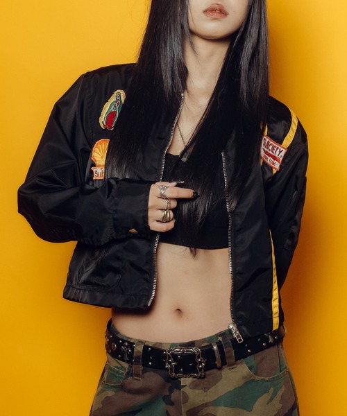 Subciety(サブサエティ)の「【WOMEN】Racing jkt(ナイロンジャケット・レディース・ブラック/オフホワイト・FREE)」の15枚目の写真