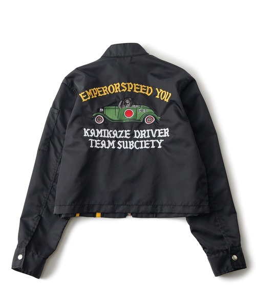 Subciety(サブサエティ)の「【WOMEN】Racing jkt(ナイロンジャケット・レディース・ブラック/オフホワイト・FREE)」の8枚目の写真