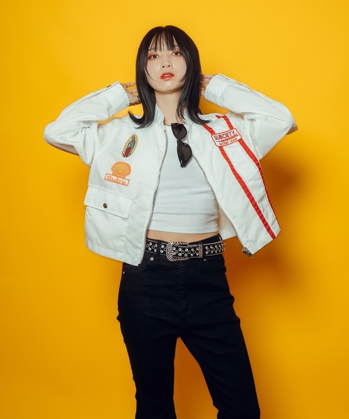 Subciety(サブサエティ)の「【WOMEN】Racing jkt(ナイロンジャケット・レディース・ブラック/オフホワイト・FREE)」の18枚目の写真